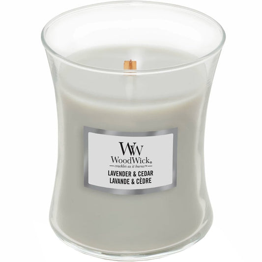 WoodWick Lavender & Cedar Medium Hourglass Jar Candle