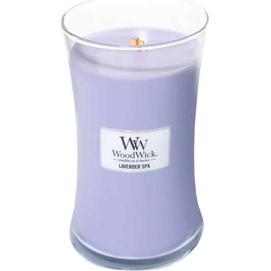 WoodWick Lavender Spa Large Hourglass Jar Candle