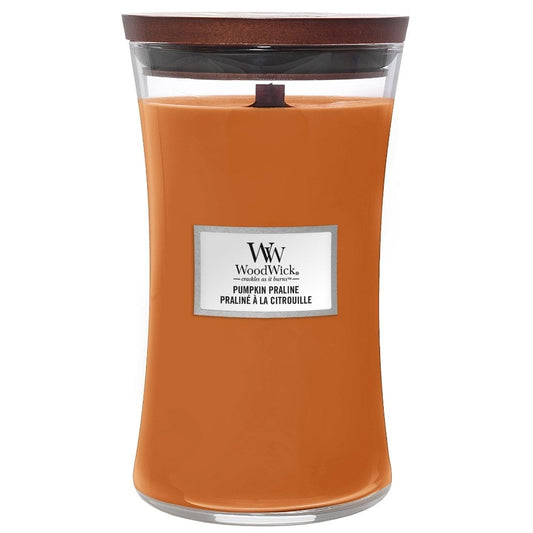 WoodWick Pumpkin Praline Large Hourglass Jar Candle