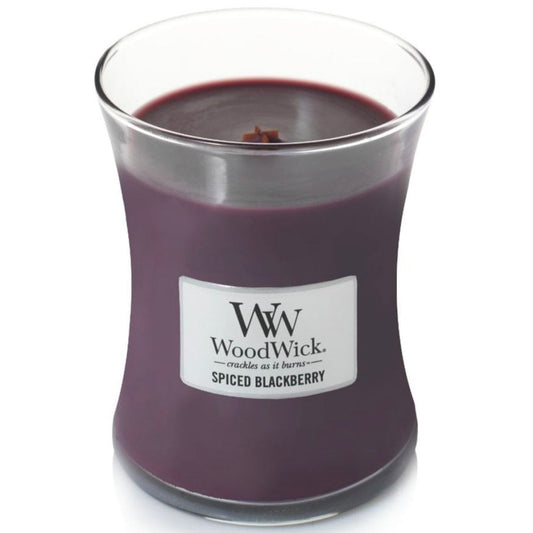 WoodWick Spiced Blackberry Medium Hourglass Jar Candle