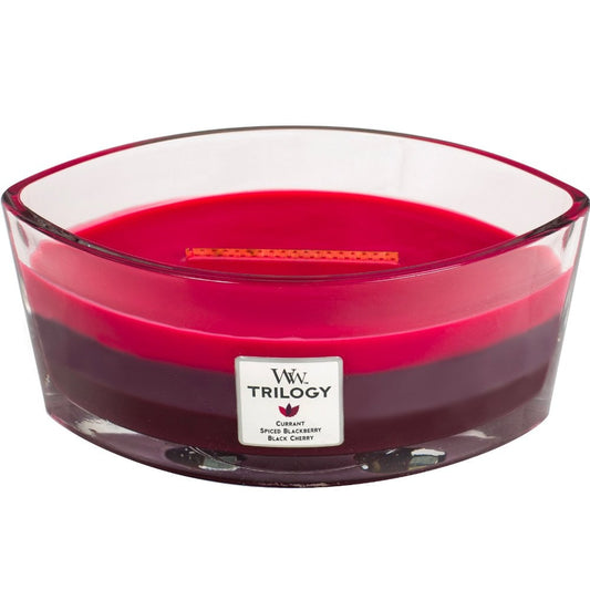 WoodWick Trilogy Sun Ripened Berries Ellipse Jar Candle