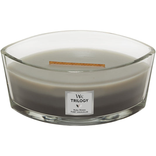 WoodWick Trilogy Warm Woods Ellipse Jar Candle