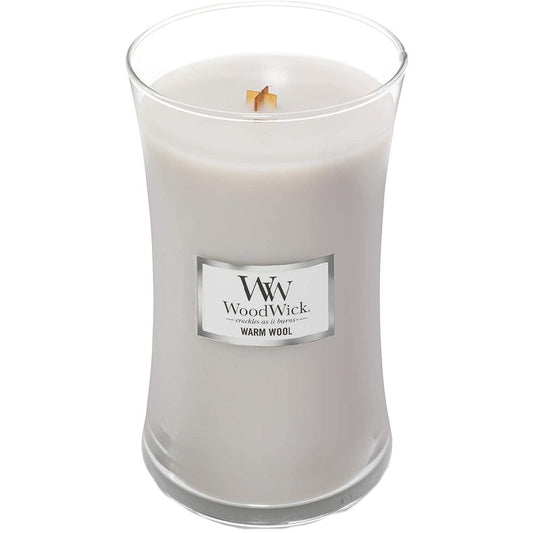 WoodWick Warm Wool Large Hourglass Jar Candle