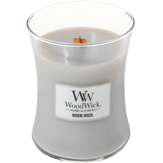 WoodWick Warm Wool Medium Hourglass Jar Candle