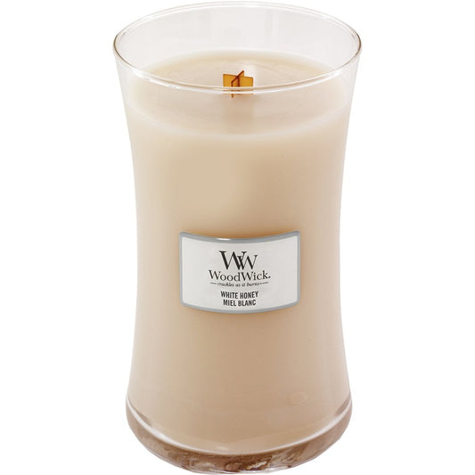 WoodWick White Honey Large Hourglass Jar Candle