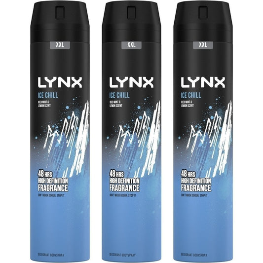 Lynx XXL 48h Ice Chill Deodorant Bodyspray Trio 3 x 250ml