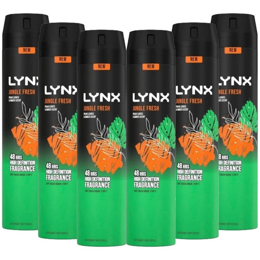 Lynx XXL 48h Jungle Fresh Deodorant Body Spray Multipack 6 x 250ml