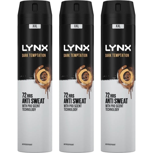 Lynx XXL 72h Dark Temptation Anti-Perspirant Deodorant Trio 3 x 250ml