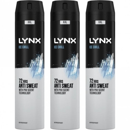 Lynx XXL 72h Ice Chill Anti-Perspirant Deodorant Trio 3 x 250ml