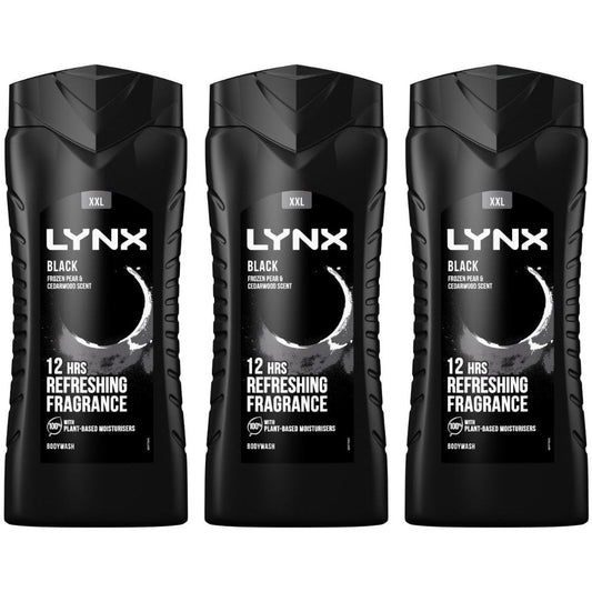 Lynx XXL Black Shower Gel Trio 3 x 500ml