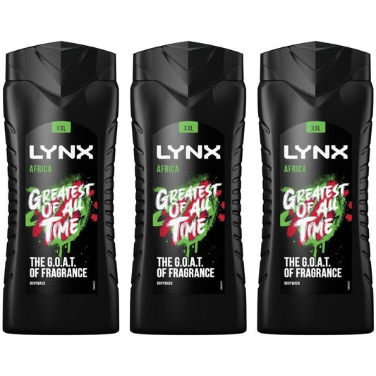 Lynx XXL Africa Shower Gel Trio 3 x 500ml