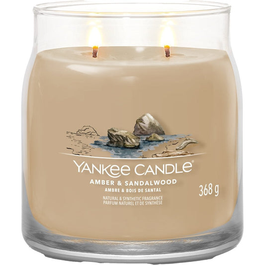 Yankee Candle Amber & Sandalwood Medium Signature Jar Candle