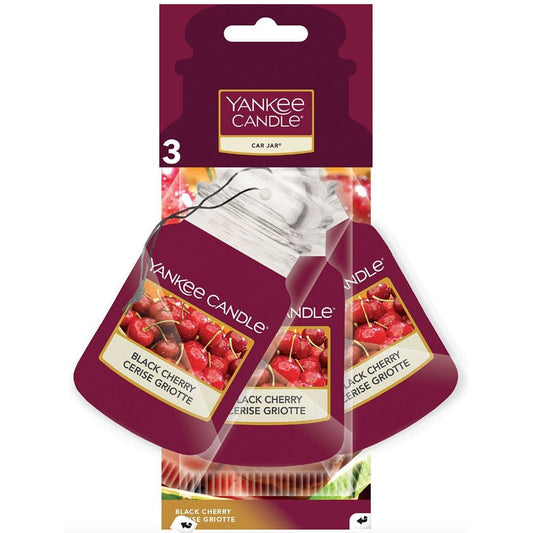 Yankee Candle Black Cherry Car Jar Air Freshener Pack of 3