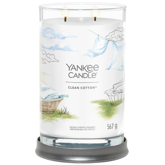 Yankee Candle Clean Cotton Large Signature Tumbler Jar Candle