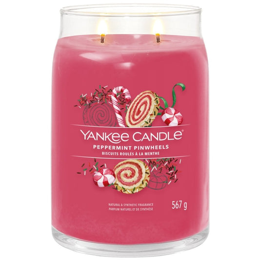 Yankee Candle Peppermint Pinwheels Large Signature Jar Candle