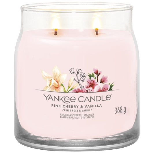 Yankee Candle Pink Cherry & Vanilla Medium Signature Jar Candle