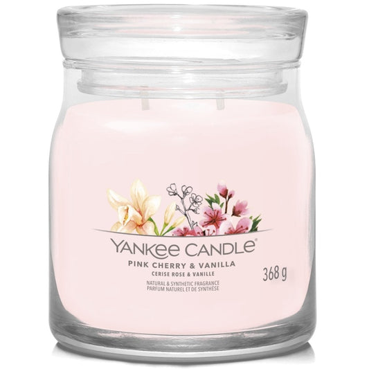 Yankee Candle Pink Cherry & Vanilla Medium Signature Jar Candle