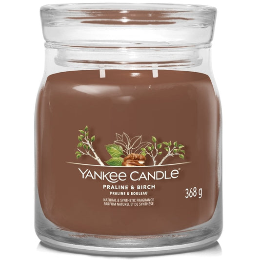 Yankee Candle Praline & Birch Medium Signature Jar Candle