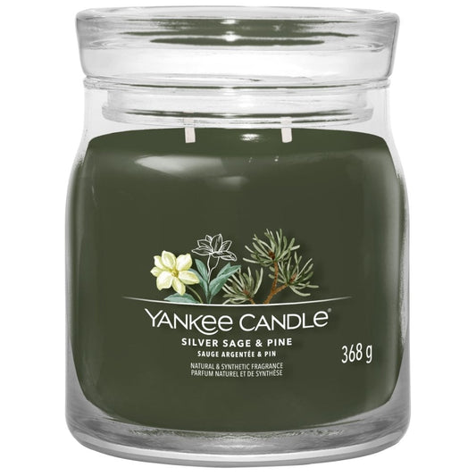 Yankee Candle Silver Sage & Pine Medium Signature Jar Candle