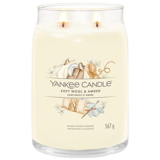 Yankee Candle Soft Wool & Amber Large Signature Jar Candle