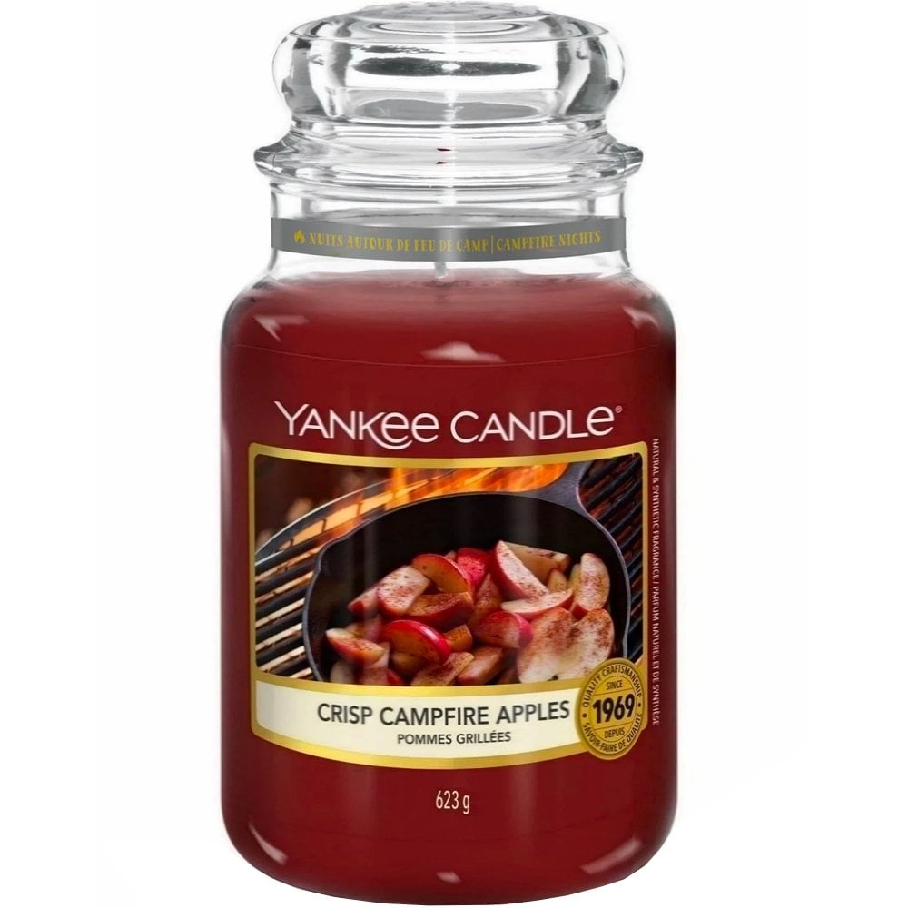 Yankee Candle Crisp Campfire Apples Large Jar Candle - Justmylook